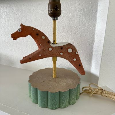 Barney Reid Ceramic Horse lamp(from Artist's estate).jpg